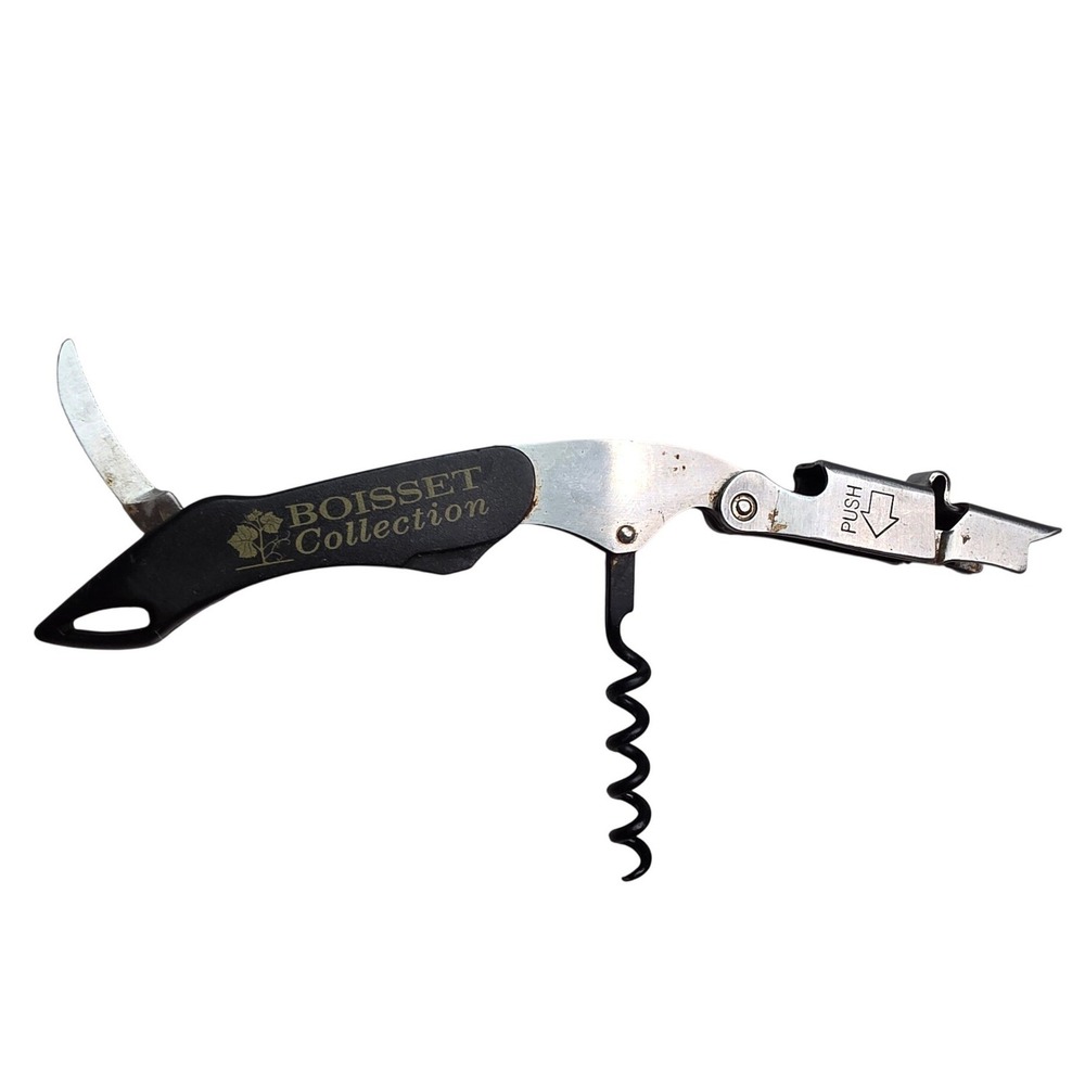 Boisset Collection Waiters Corkscrew Wine Opener Foil‎ Cutter Black Silver A6